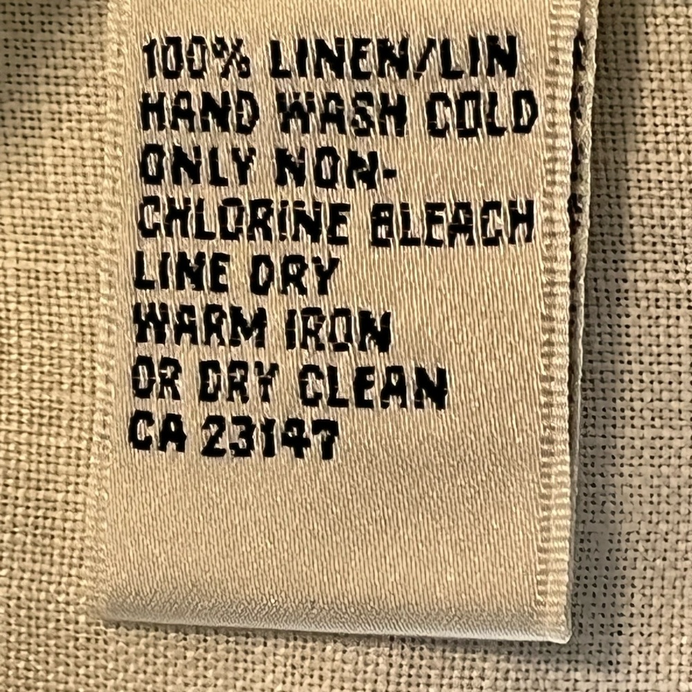 Talbots 100% Irish Linen Button Front Blouse White 3/4 Sleeves Size 6 - Picture 7 of 12